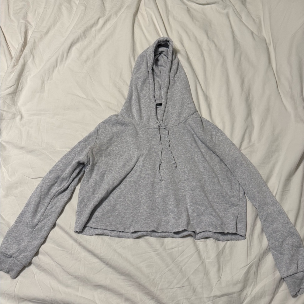 Brandy Melville Grey Cropped Hoodie